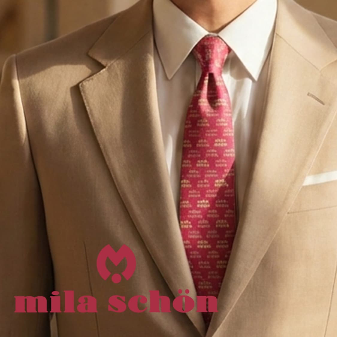 밀라숀 진핑크 로고 자수 패턴 넥타이 9cm S~A+등급 E886 상품이미지1