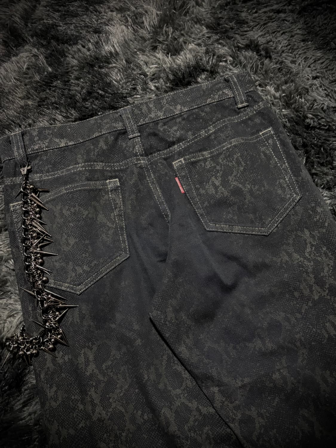 Tornado Mart 스네이크 패턴 부츠컷 팬츠 상품이미지5