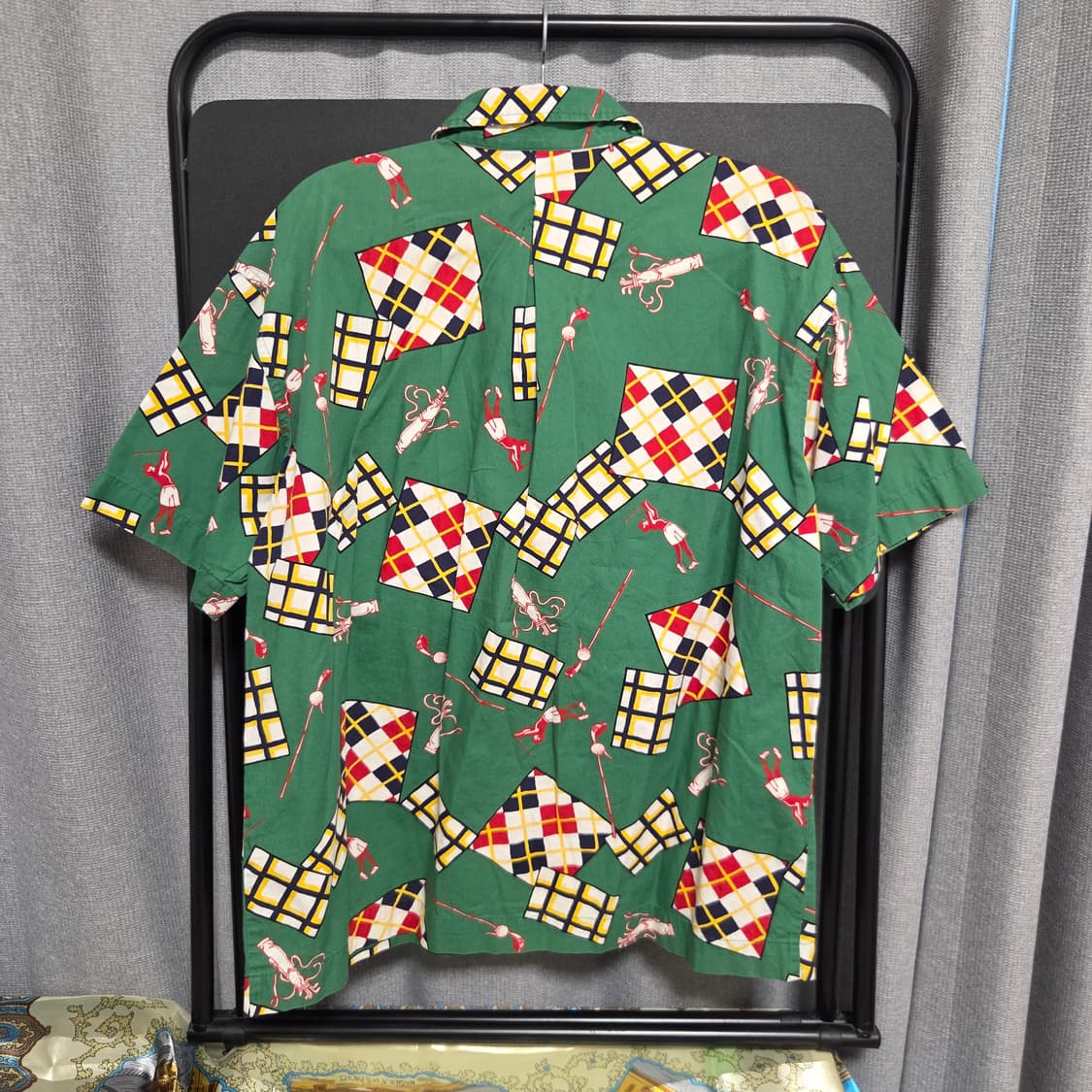 90s British Khaki 빈티지 반팔 셔츠 L(100) 상품이미지5