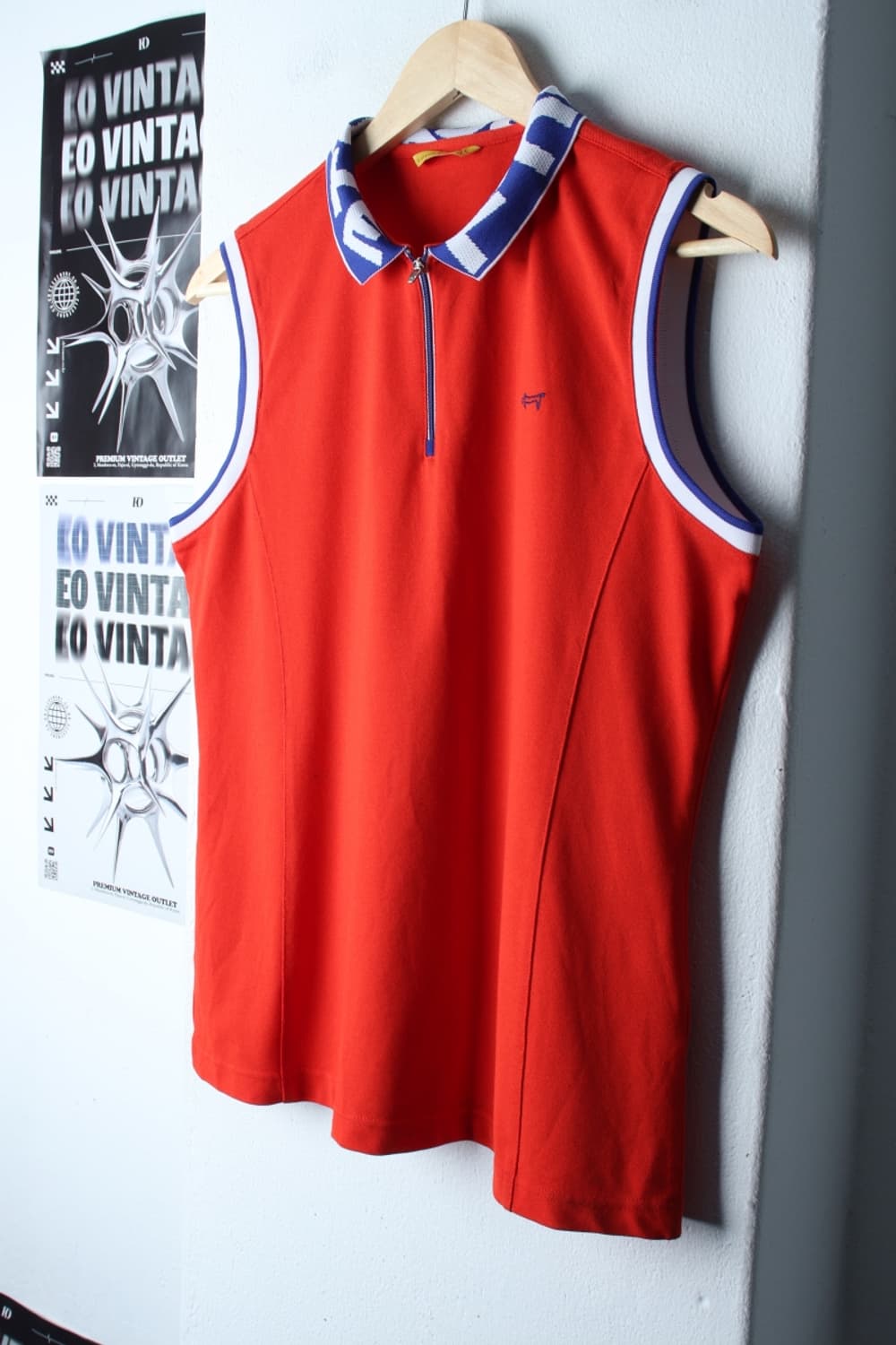 W(2XL) 루이까스텔 반팔 카라 티셔츠 민소매 빅사이즈-H30342 상품이미지1