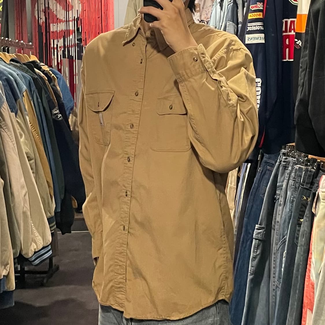 [IM] carhartt 칼하트 베이지 긴팔 셔츠 상품이미지5