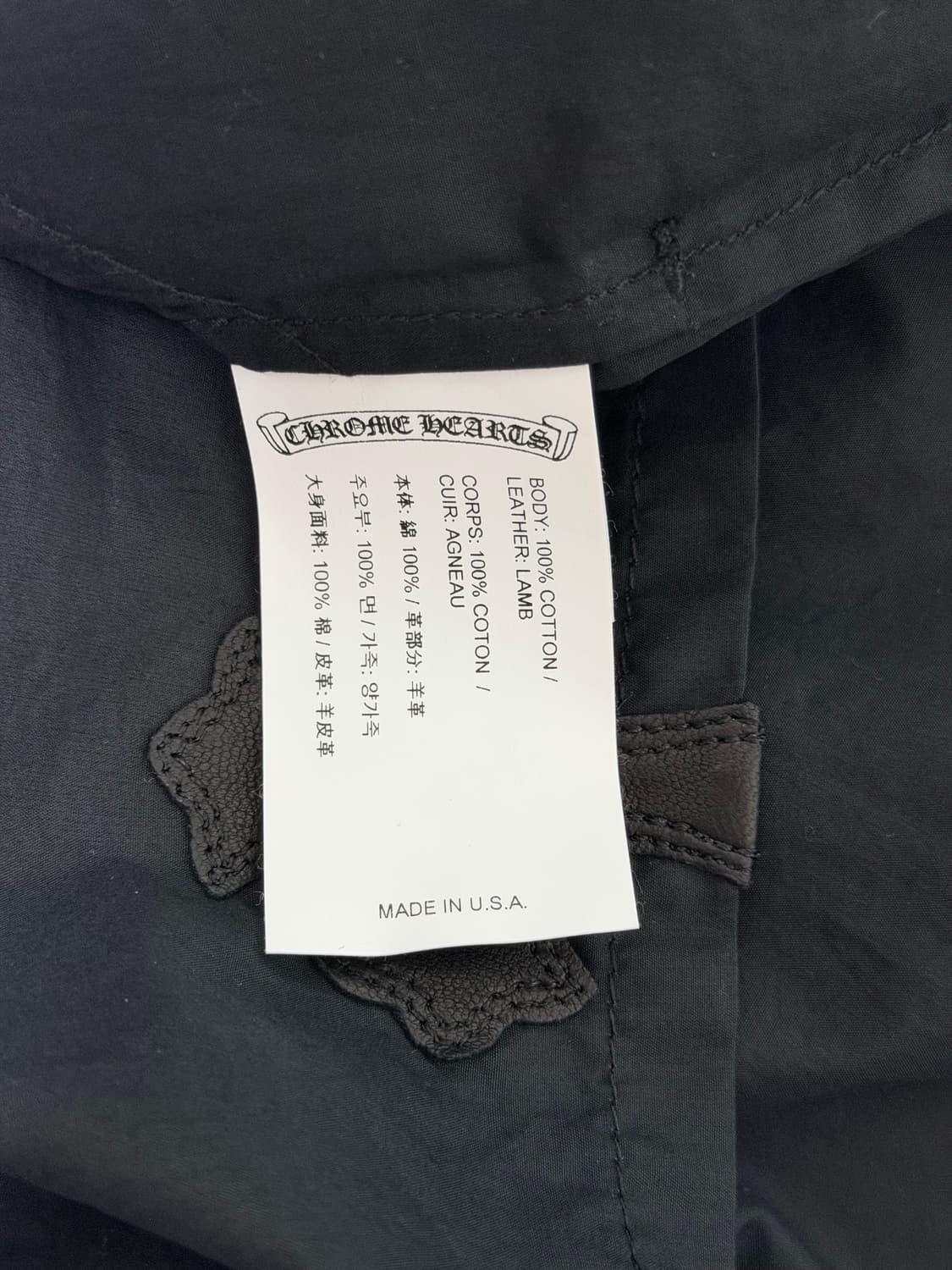 신형 크롬하츠 VIC 21 레더패치 오버셔츠 M 상품이미지4