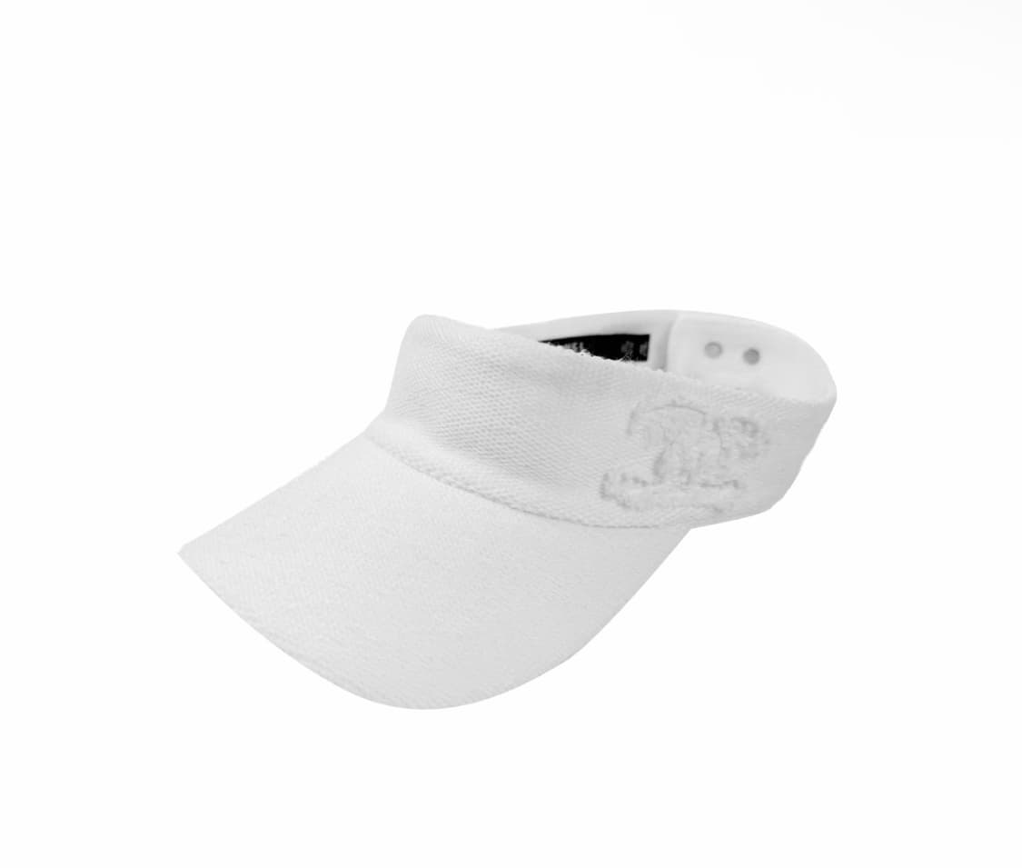 샤넬 여성 CC 로고 코코 비치 코튼 드릴 썬바이저 썬캡 모자 화이트 상품이미지1