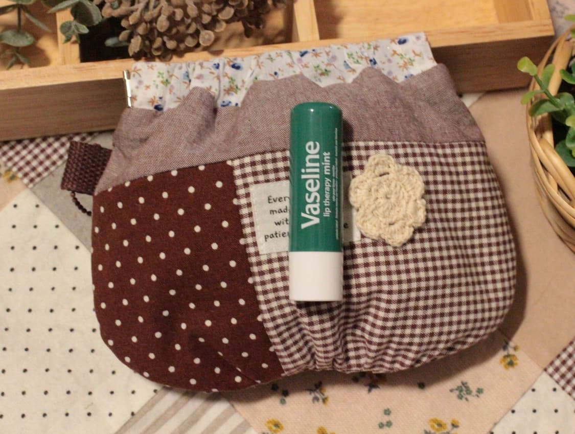 핸드메이드 브라운 패치워크 바네 파우치 상품이미지7