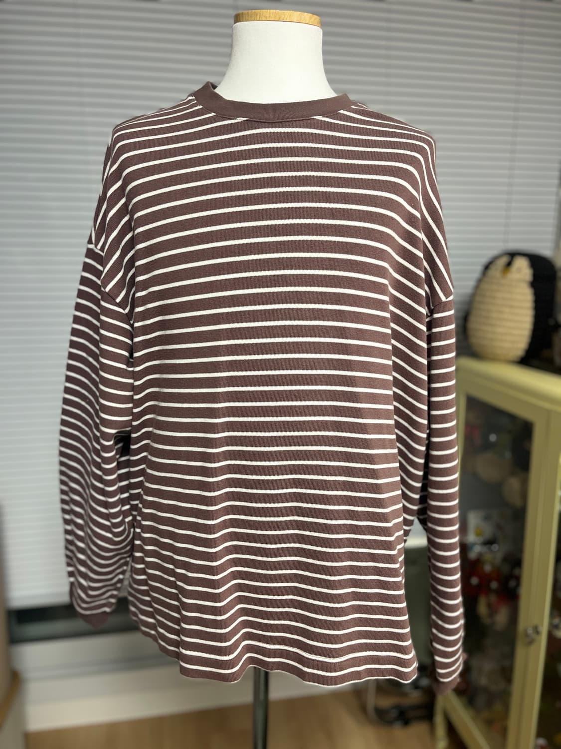 EVCON 에비콘 스트라이프 나그랑 오버핏 롱슬리브 3 상품이미지1