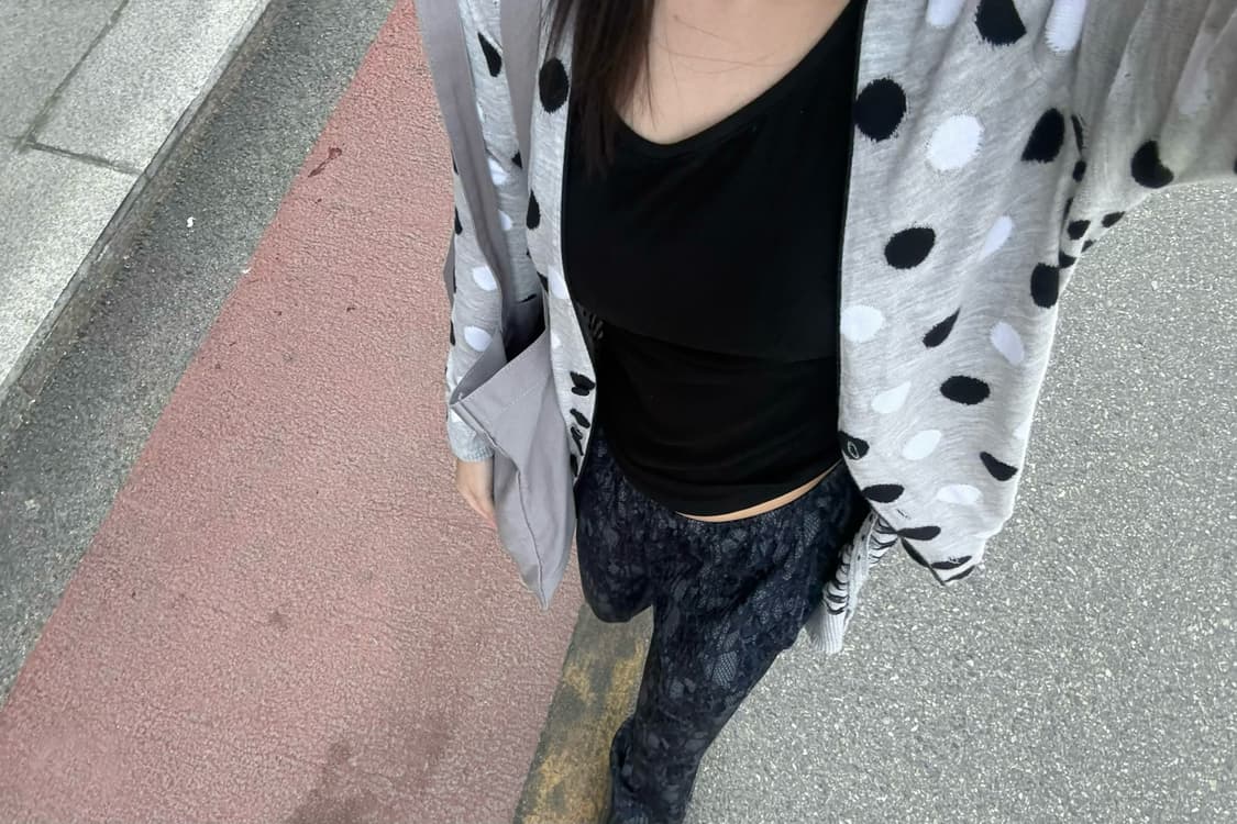일본빈티지 도트가디건Japanese vintage dot cardigan 상품이미지1
