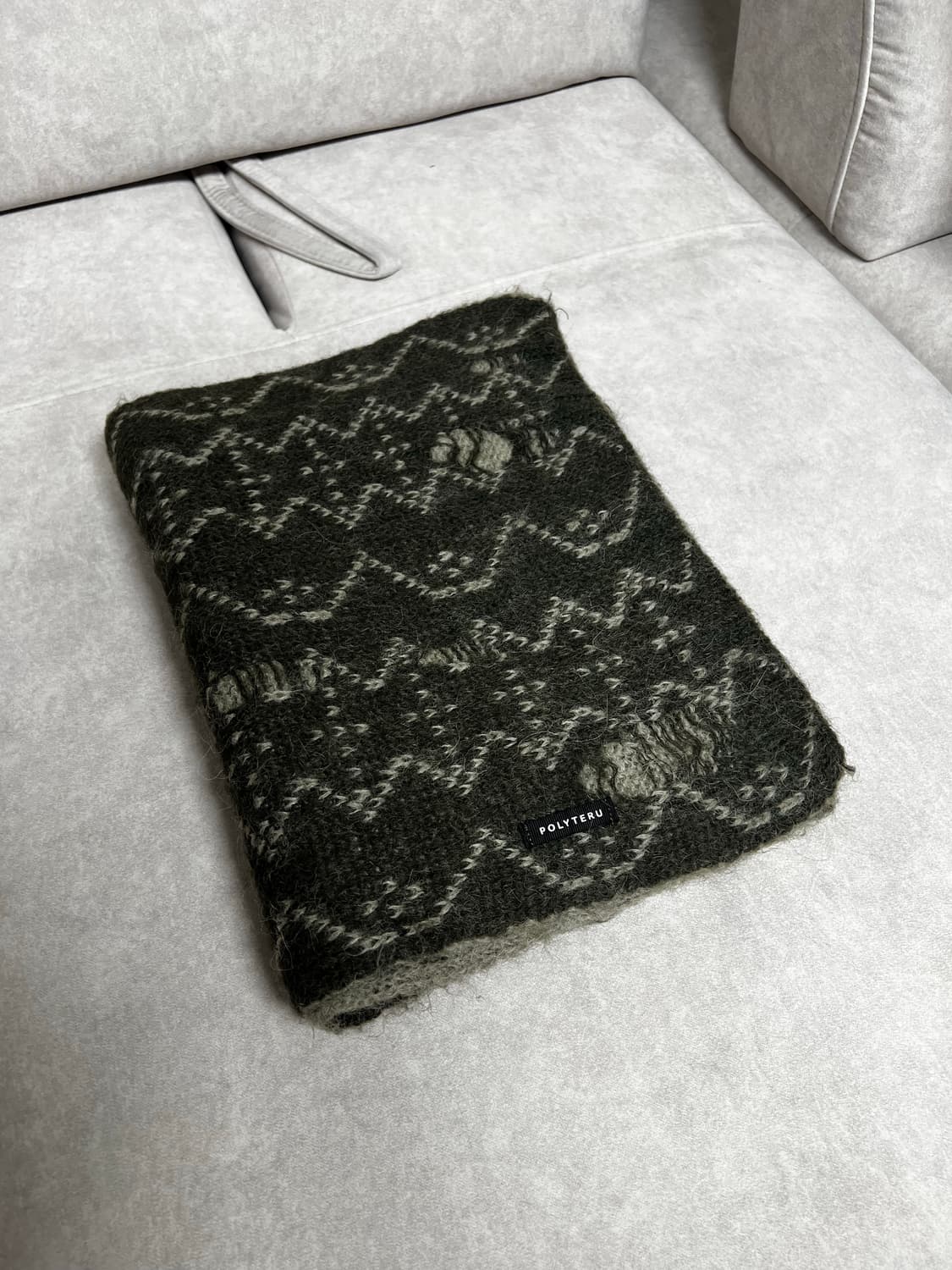 폴리테루 에스닉 머플러 올리브 상품이미지4