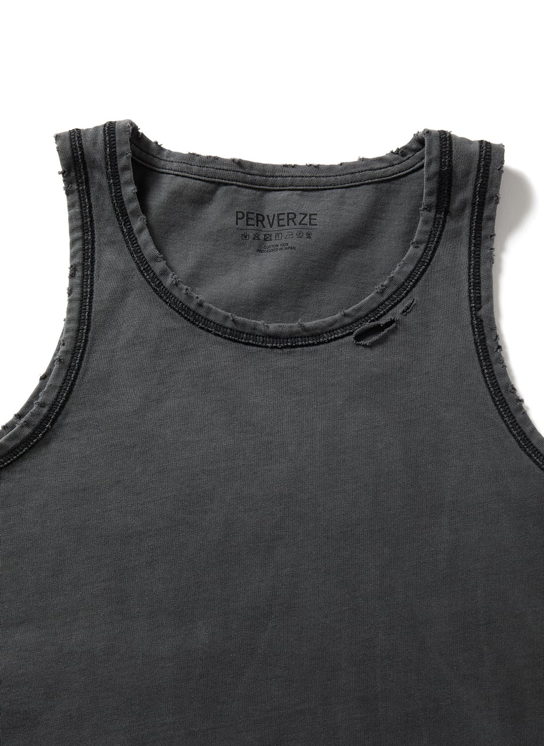 [F]퍼버즈 25fw DISTRESS 슬리브리스 탑 상품이미지6