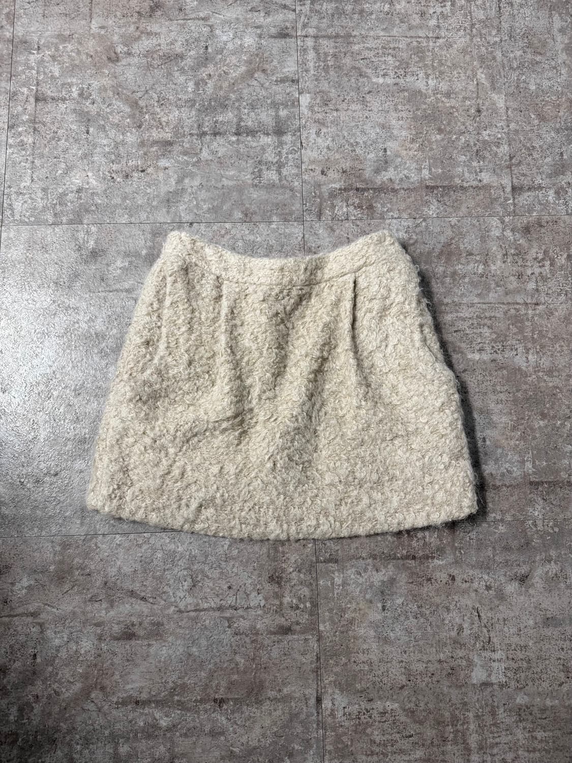 퍼 레이스 체크 패턴 니트 부클 스커트 2pcs SET 상품이미지10