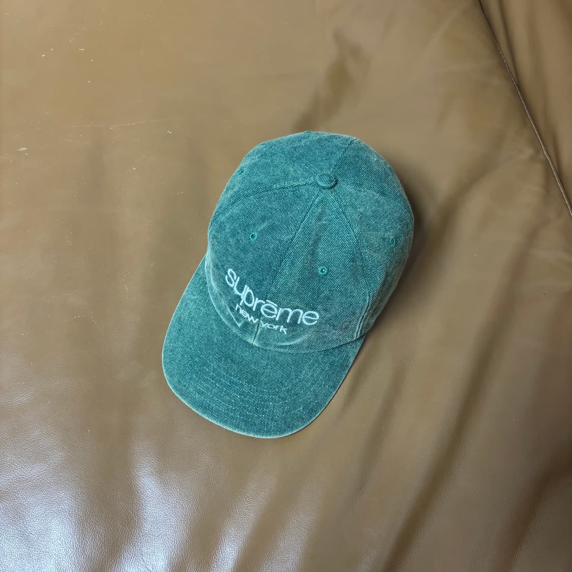 슈프림 6패널 볼캡 모자 스톤 워시드 그린 상품이미지5