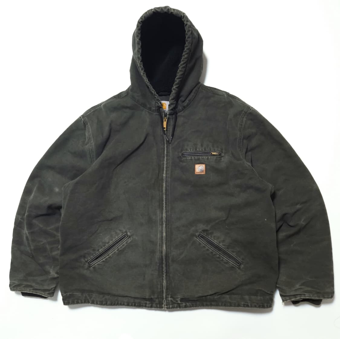 칼하트 J141 샌드스톤 덕 시에라 워크 자켓 모스 상품이미지1