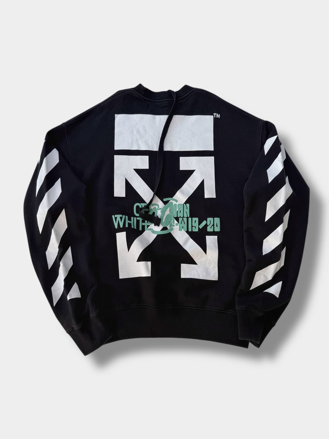 오프화이트 오버사이즈 19fw 워터폴 에로우 스웻셔츠 상품이미지1