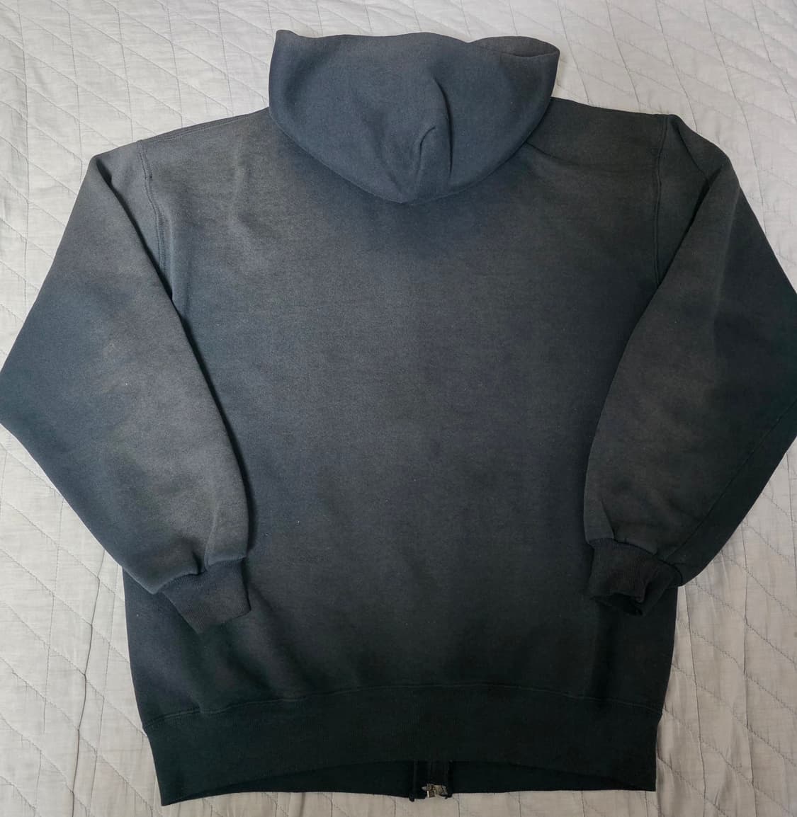 [XL] 90s USA 빈티지 러셀 애슬레틱 후드집업 블랙 하드페이드 상품이미지4