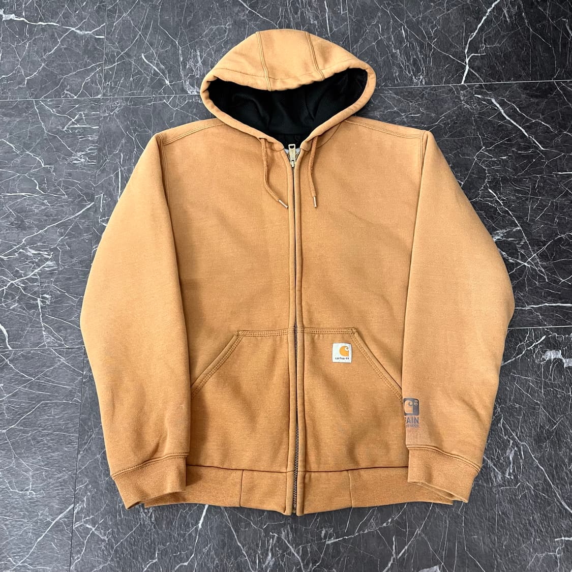 칼하트 오리지널 오버사이즈 된장 써멀 후드집업 상품이미지3