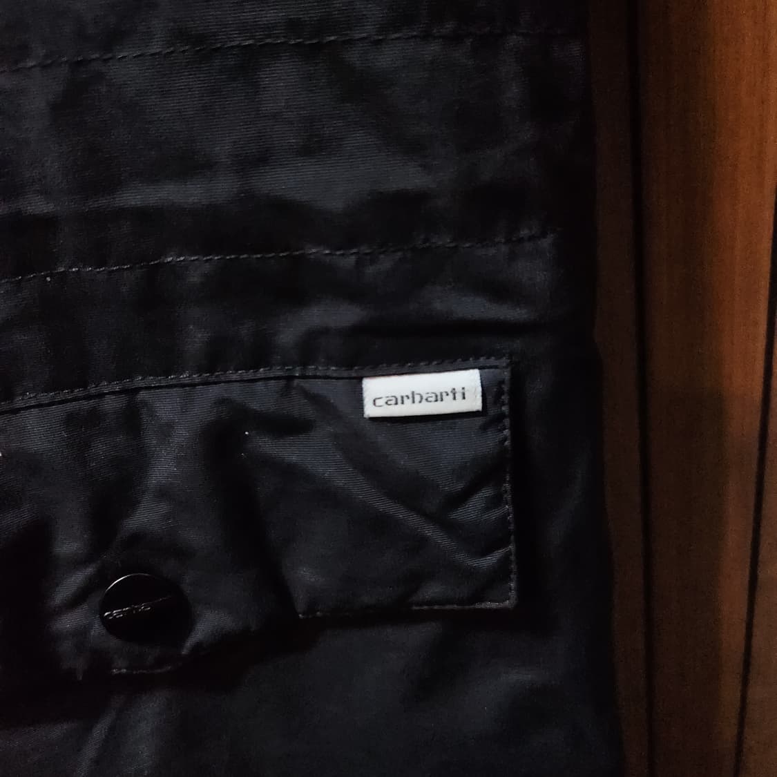 칼하트 블랙 후드 패딩 야상 자켓 상품이미지5