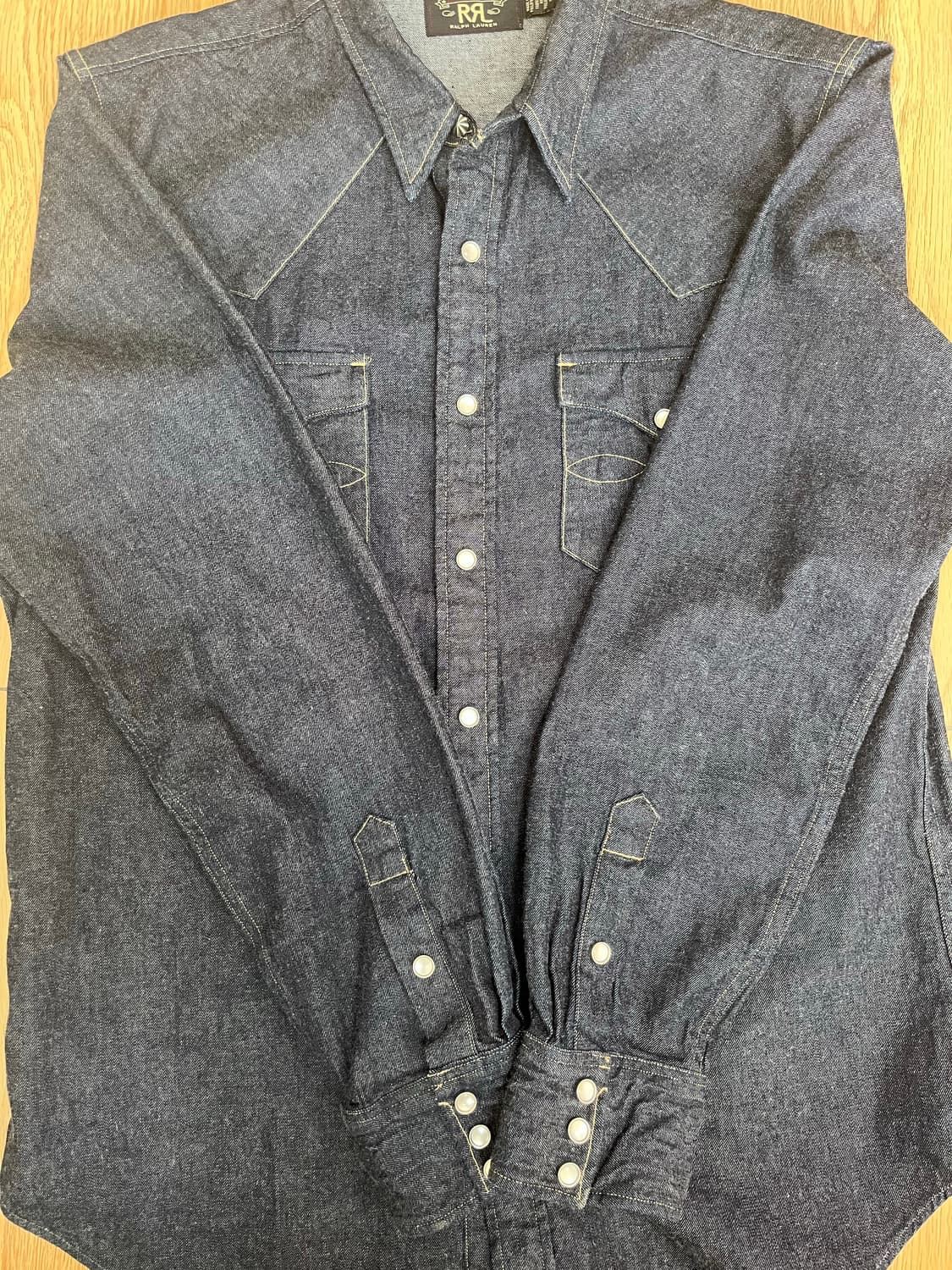 RRL 슬림핏 데님 웨스턴 셔츠(L사이즈) 상품이미지3