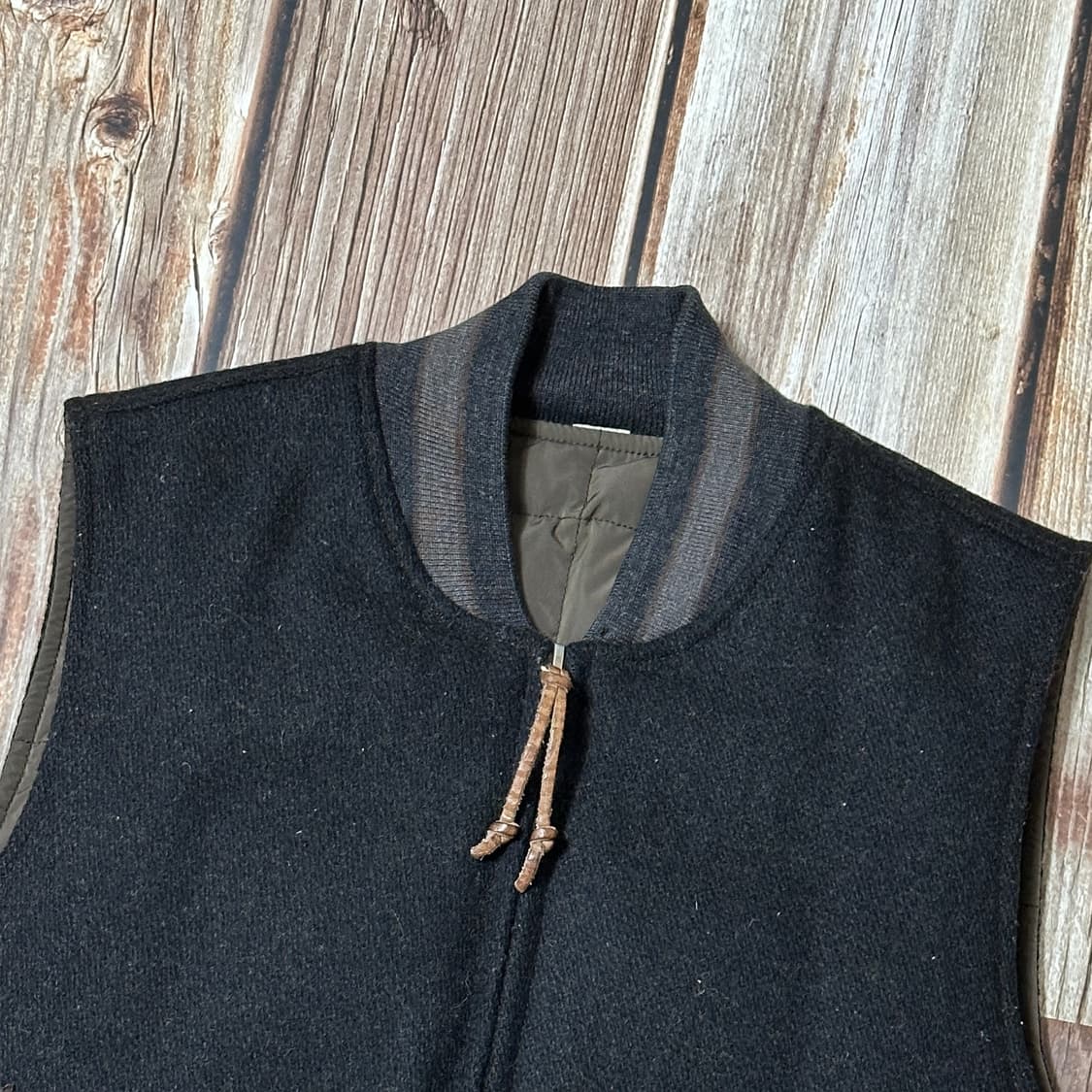 RRL 더블알엘 브라운스 비치 리버시블 울 다운 베스트 M 사이즈 상품이미지4