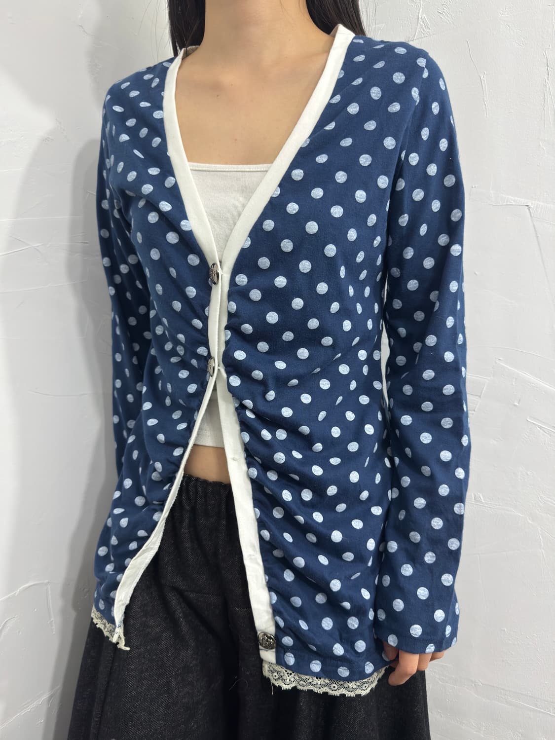 colza dot cardigan 상품이미지4