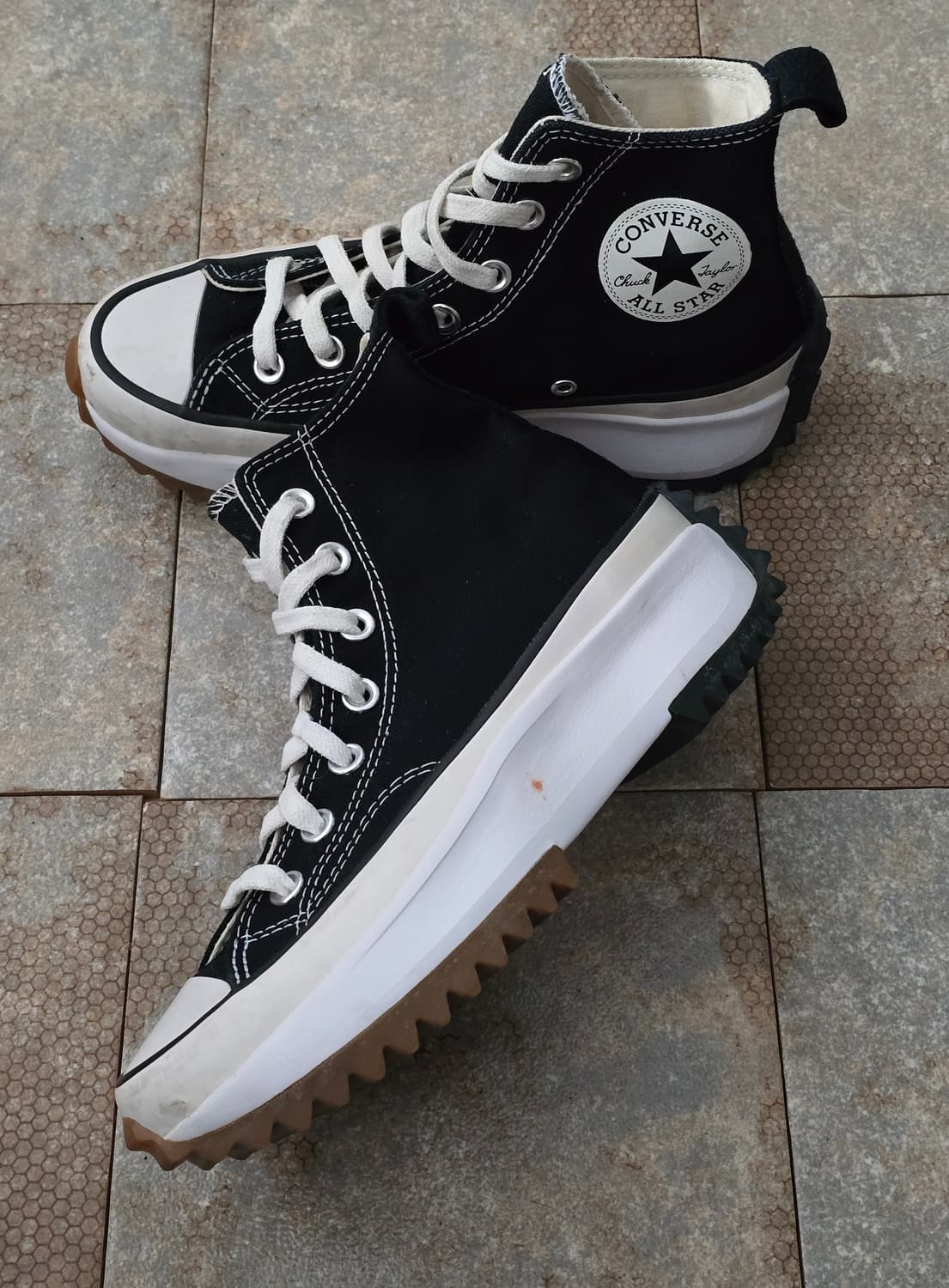 (225)컨버스 런스타 하이크 하이 검흰  상품이미지2