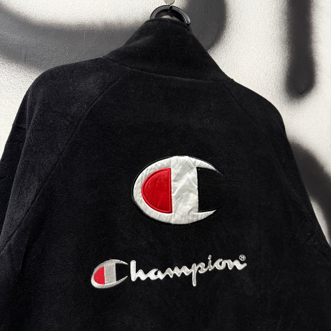 00s 챔피온 올드스쿨 컬러 블록 빅 로고 플리스 자켓 상품이미지6