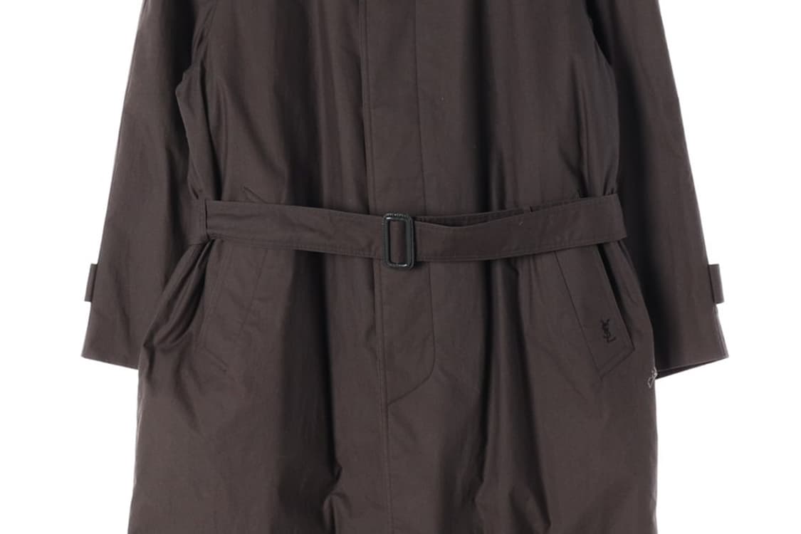 빈티지 입생로랑 디퓨전 옴므 자수 로고 트렌치코트 상품이미지4