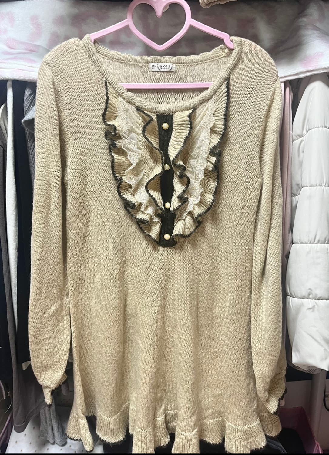 엑시즈팜 라떼갸루 니트원피스 핀터레스트 stc빈티지 상품이미지1