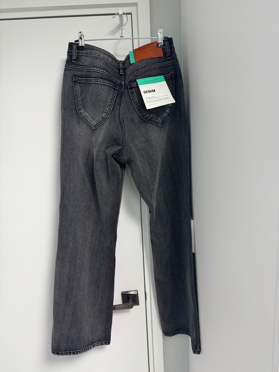 [31] 인스턴트 펑크 맨즈 와이드 데님 팬츠 블랙 상품이미지1