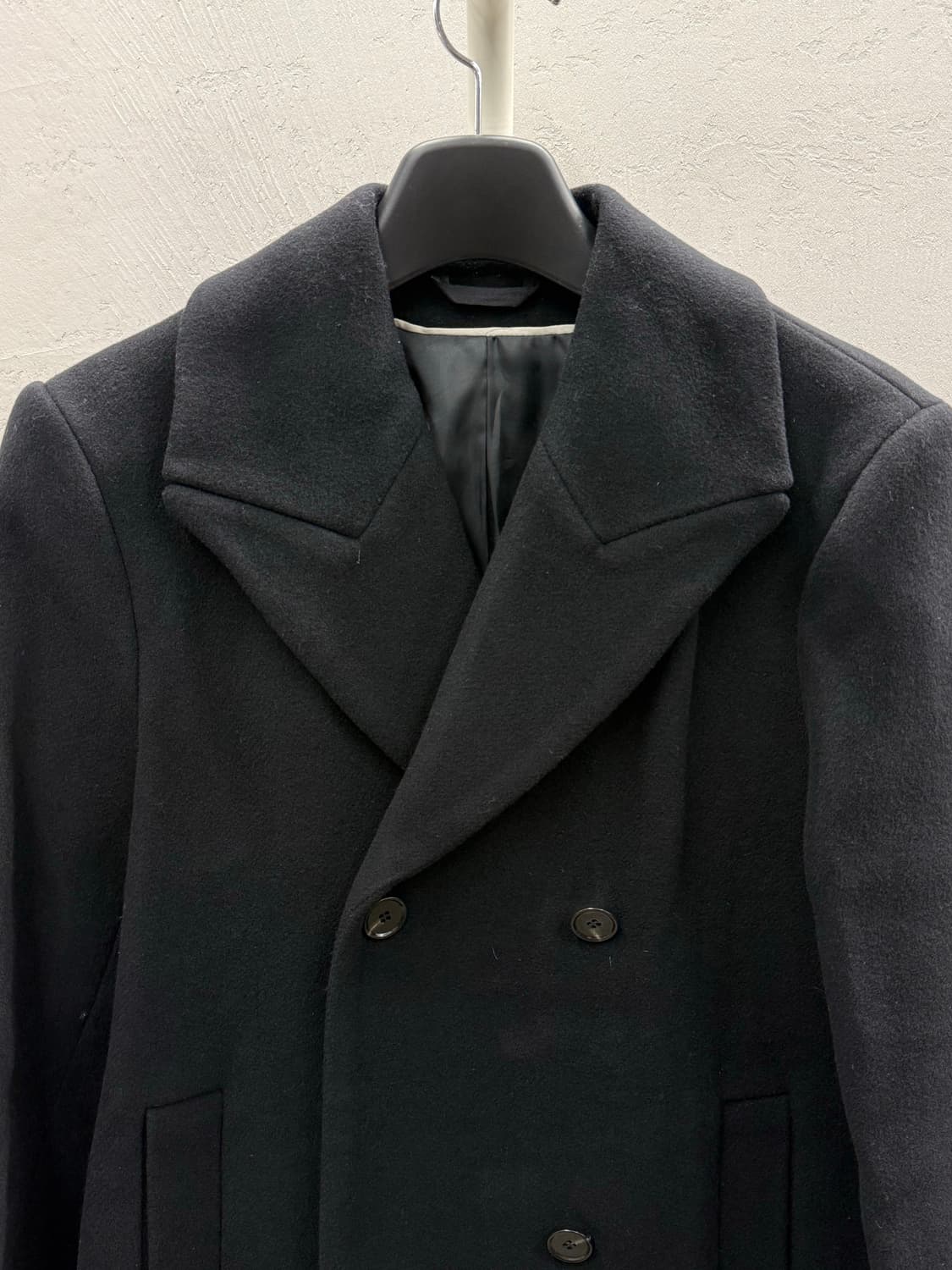 COS 맨테코 울 더블 롱코트 블랙 36 상품이미지2