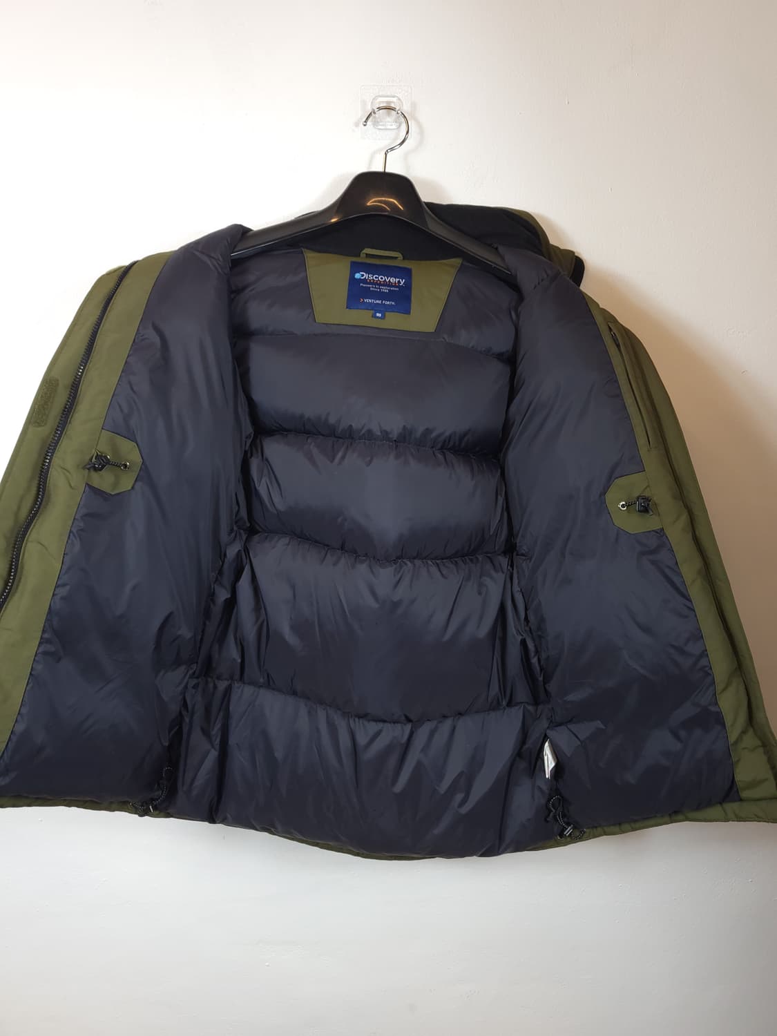 디스커버리 매장정품 다운패딩 카키 90 S 새제품급 상품이미지7
