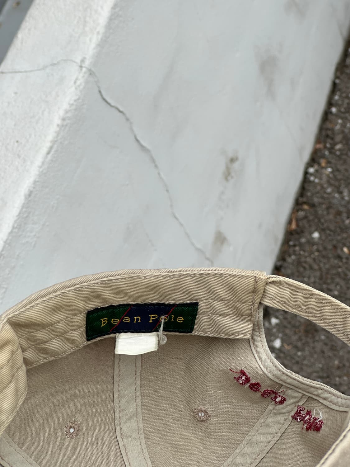 [M] 90s 빈폴 베이지 볼캡 모자 상품이미지7