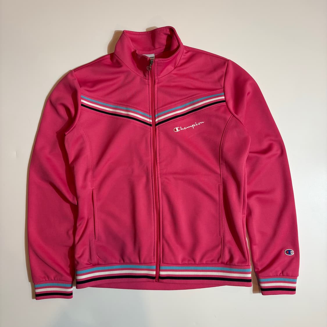 챔피온 핑크 트랙 져지 집업 자켓 상품이미지1