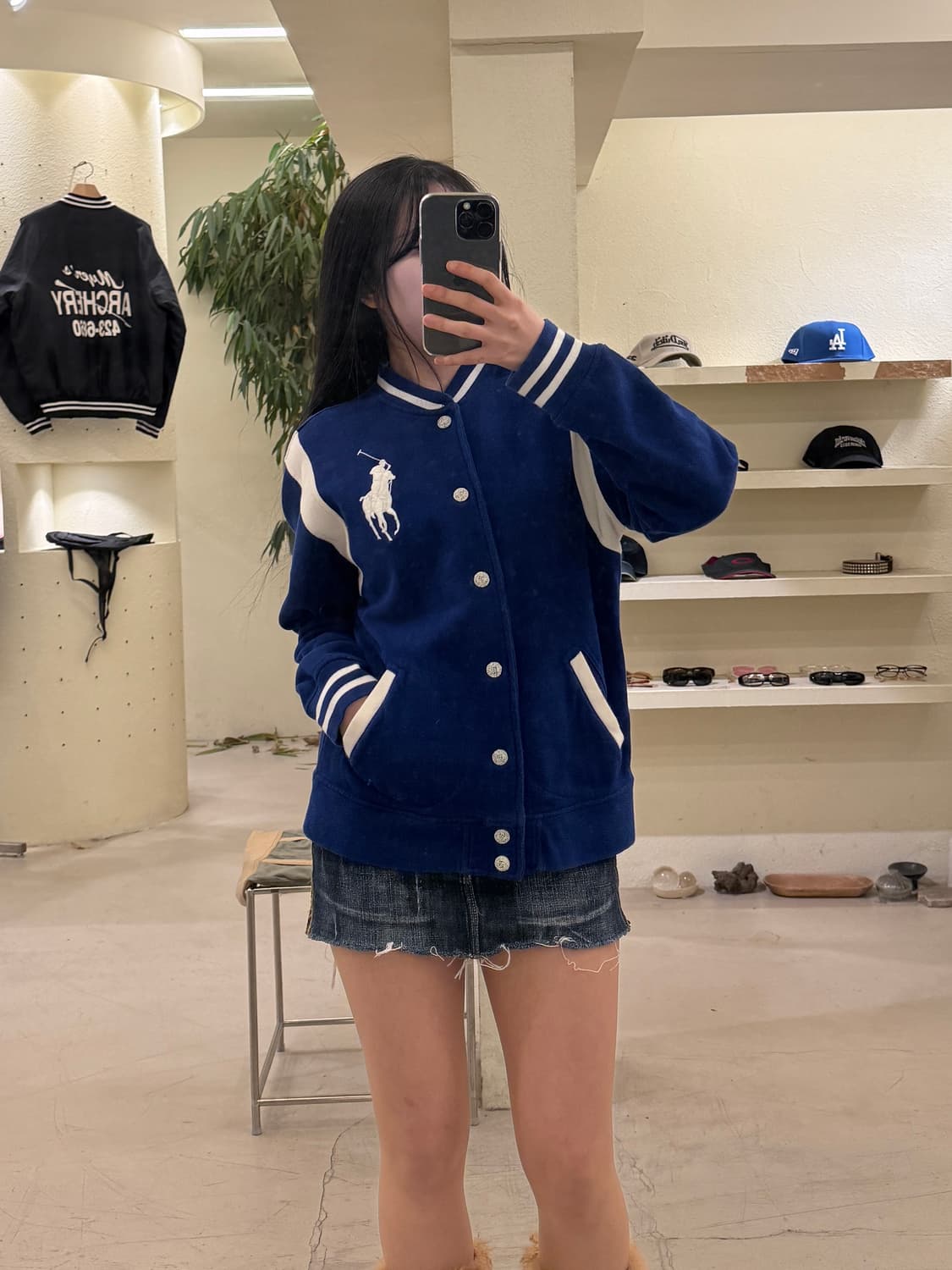 폴로 랄프로렌 빅포니 자수 빅로고 스웻 바시티 자켓 U325 상품이미지1