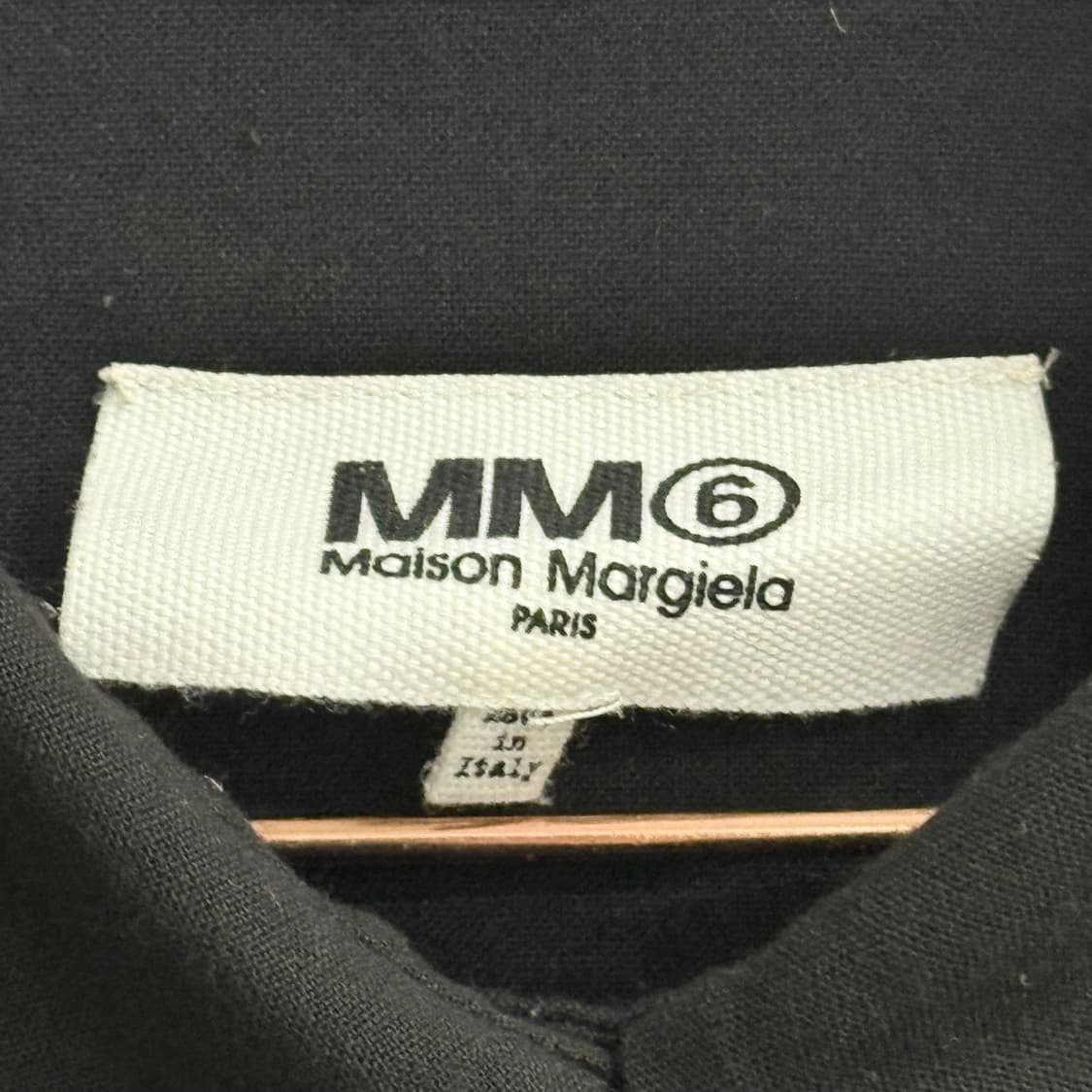 한섬 16ss MM6 메종 마르지엘라 블랙 셔츠 (2XL) 상품이미지2