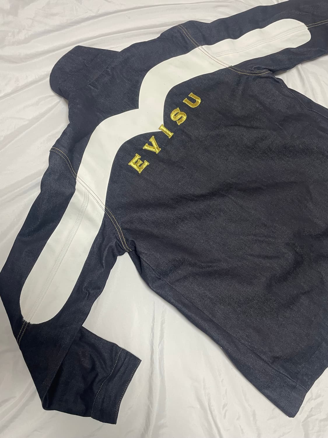 새상품 에비수 빅로고 양털 데님 자켓 상품이미지7