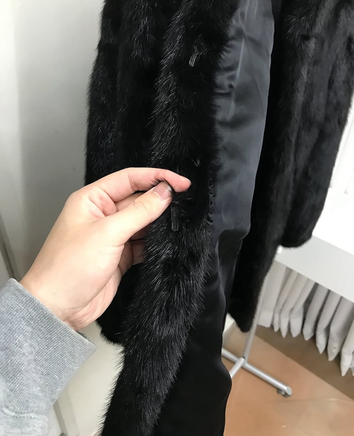 리얼 밍크 퍼 하프 코트 상품이미지2