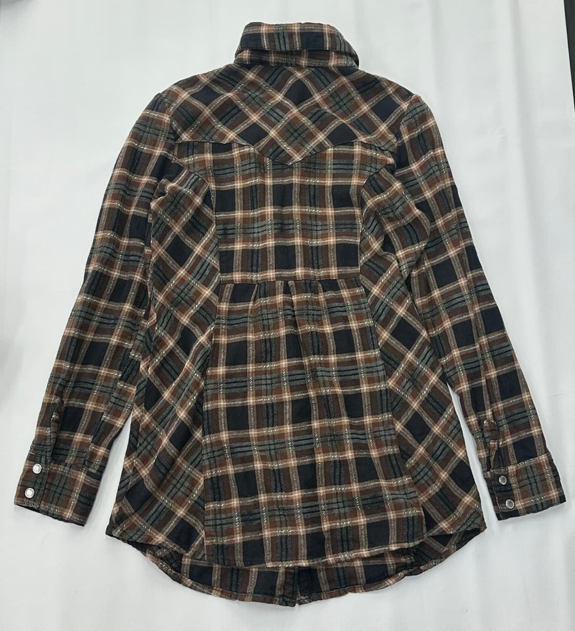 🤎슈슈룬 쇼콜라 셔츠 🤎 라떼갸루 레이어드 롱셔츠 그런지 히피 원피스 상품이미지3