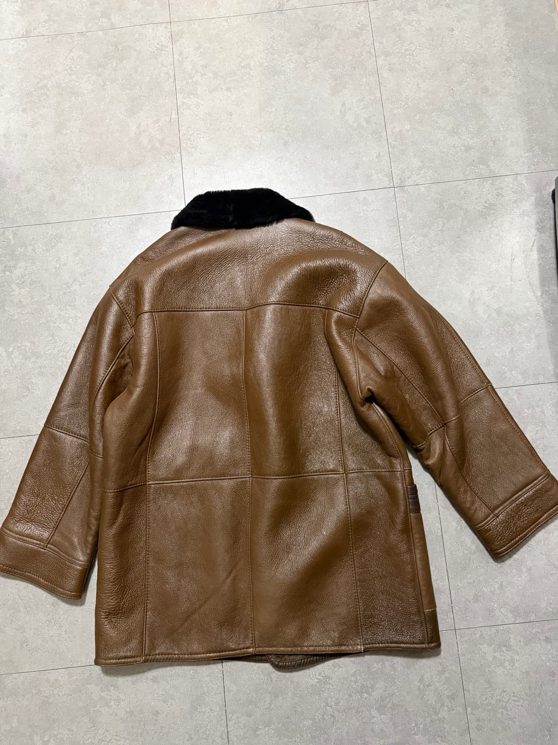 양가죽  브라운  무스탕  빈티지 빅사이즈  코트  110size   상품이미지6