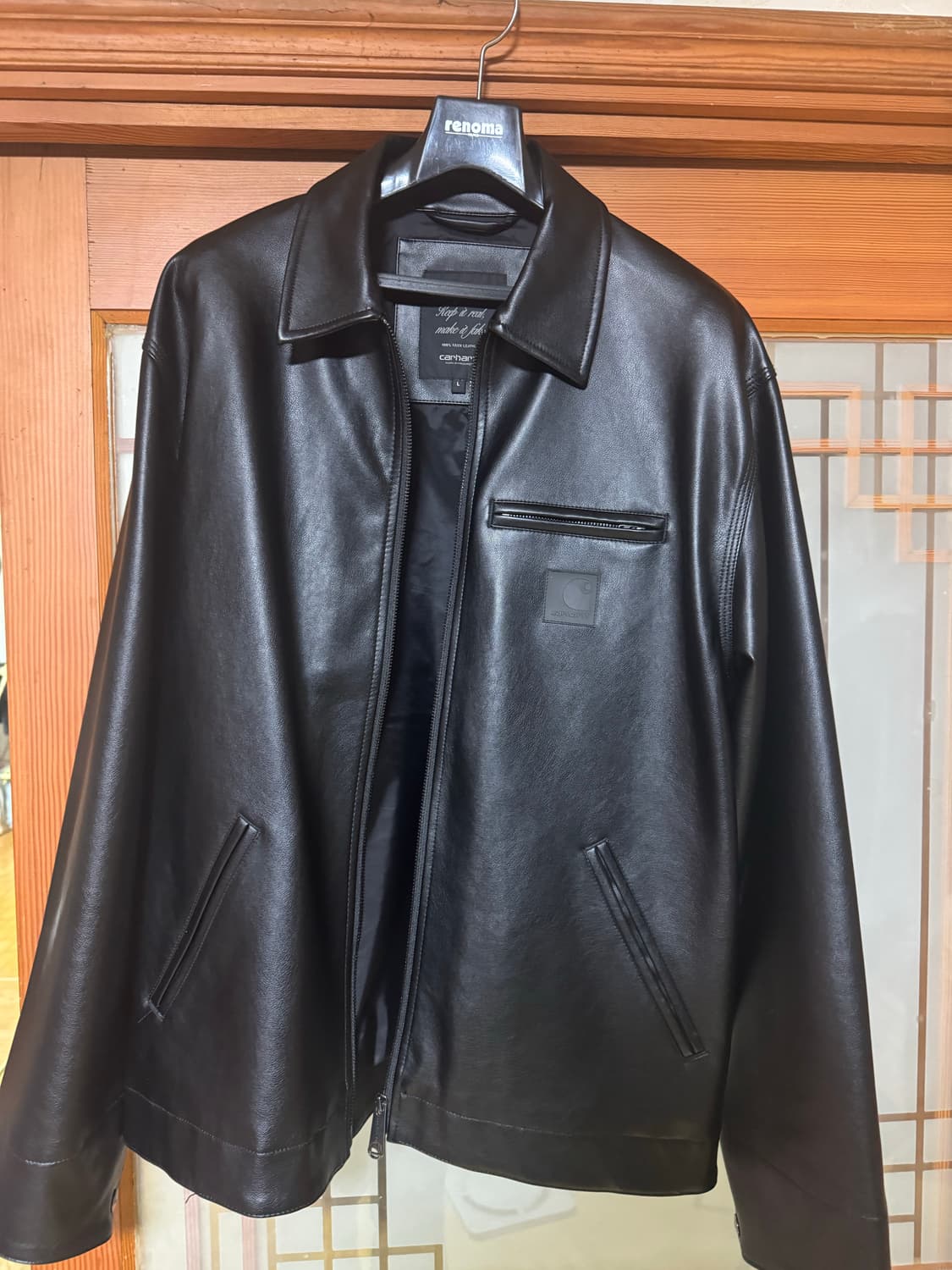 칼하트 wip 디트로이트 레더 자켓 판매 사이즈 l 상품이미지1