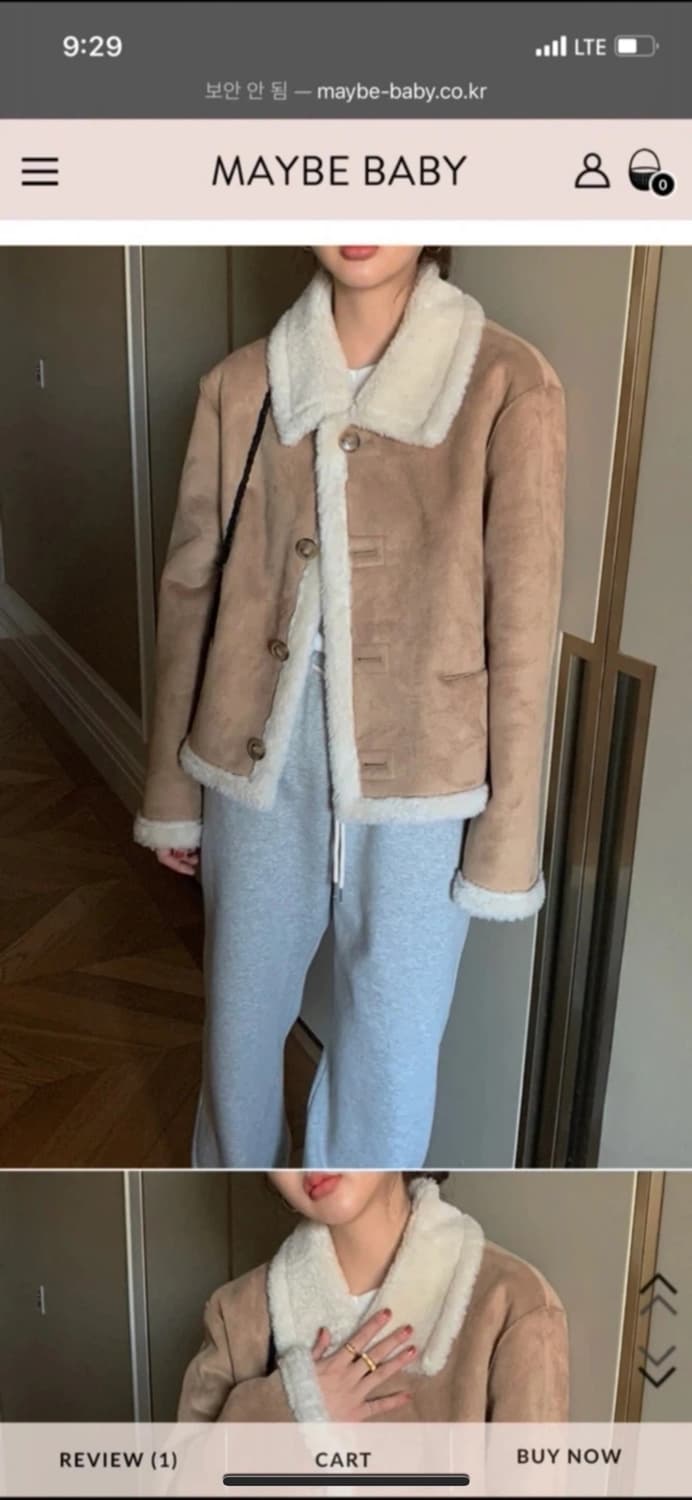 메이비베이비 무스탕자켓 카키  상품이미지4