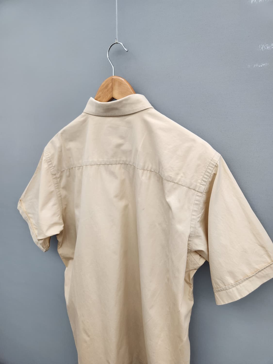 라코스테 로고 베이지 히든 반팔 셔츠 상품이미지7