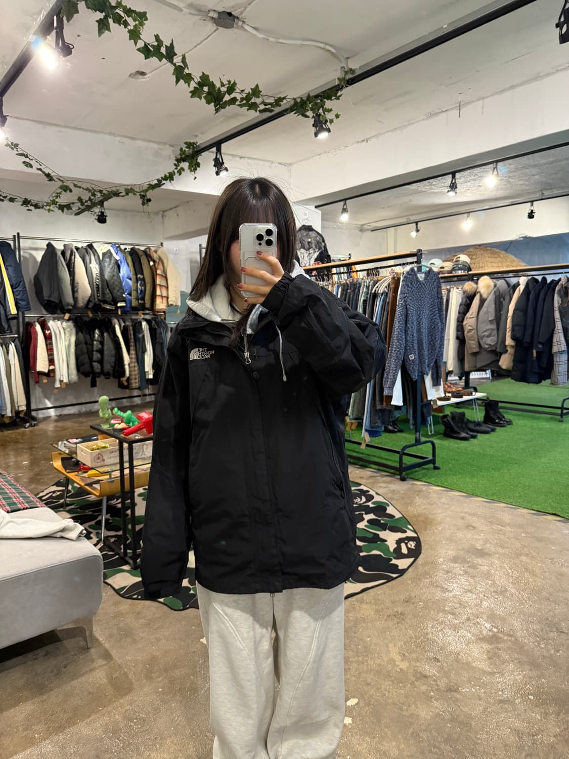 노스페이스 하이벤트 패딩+바람막이 105 상품이미지5