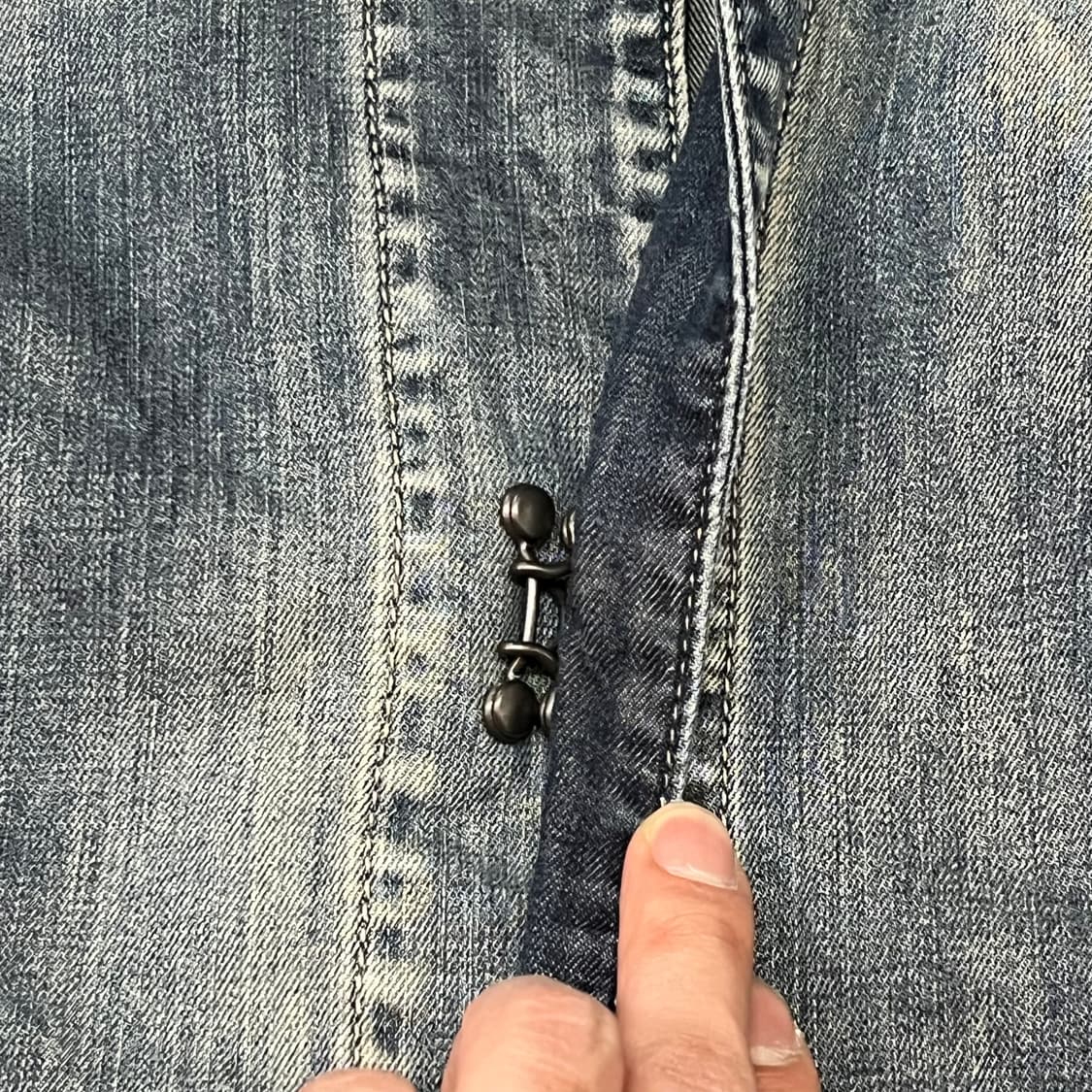  SCHLUSSEL 워시드 절개 셔츠 y15566 상품이미지4