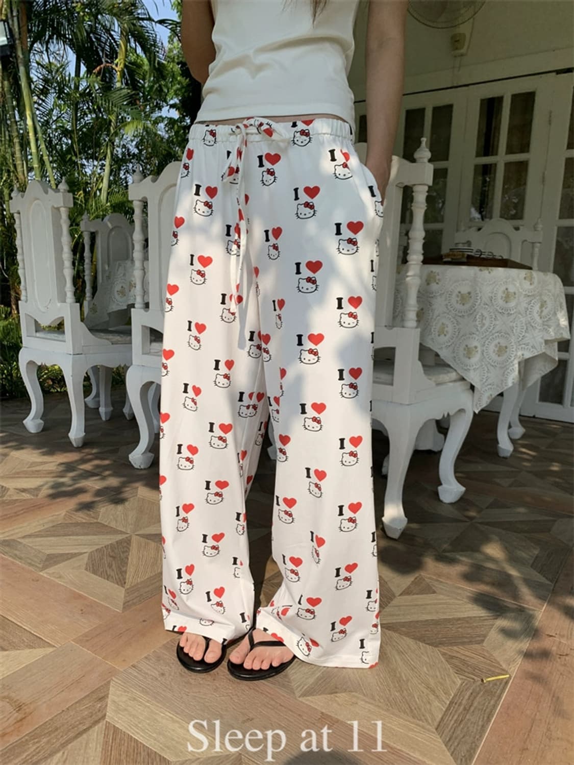 Sleep at 11 아이러브 헬로키티 트레이닝 팬츠 상품이미지1