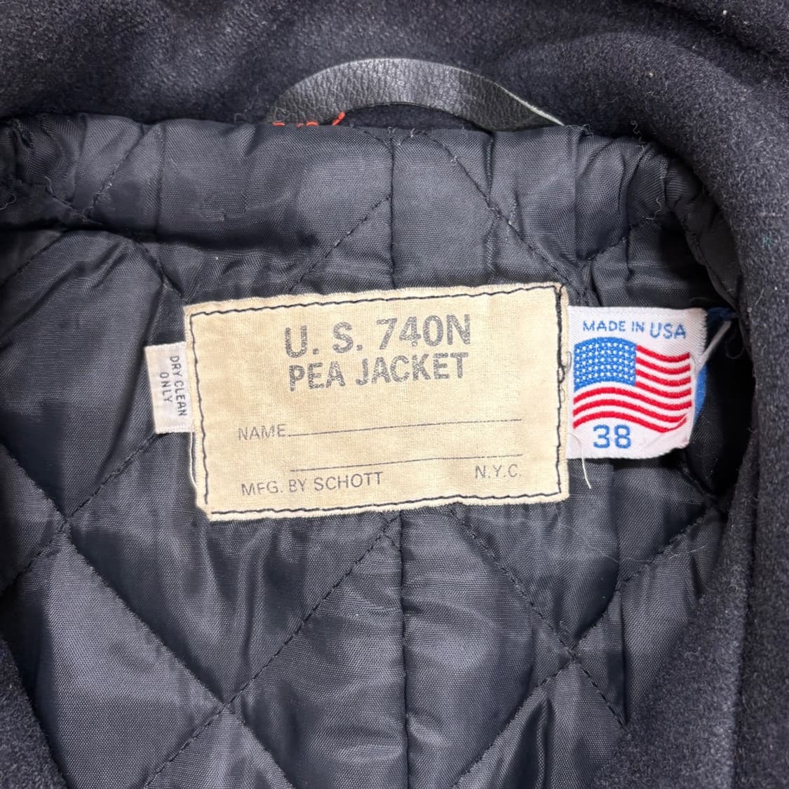 SCHOTT NYC 740N 피코트 네이비 38사이즈(100) 상품이미지7