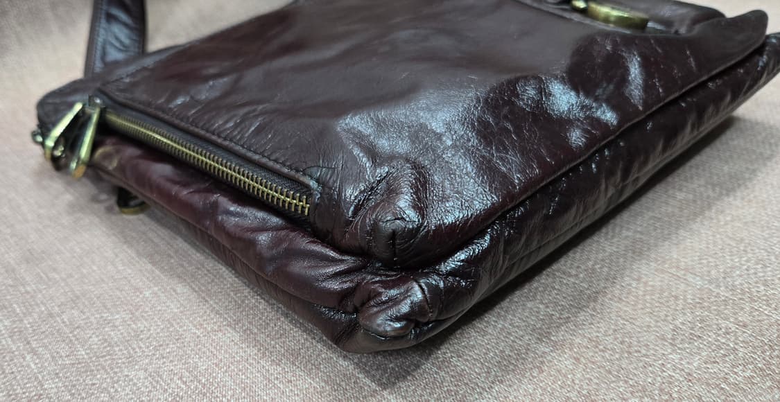 소가죽 브라운 크로스백 앤틱메탈 상품이미지3