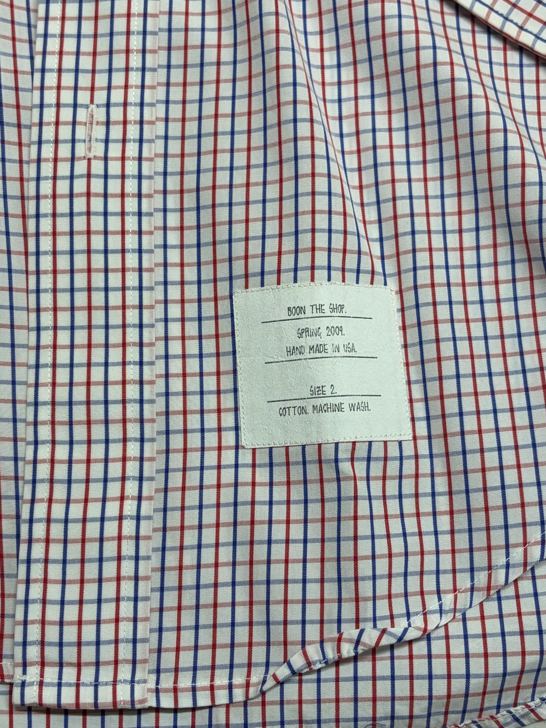 09 ss 톰 브라운 아카이브 체크 셔츠 [size 2] 상품이미지2