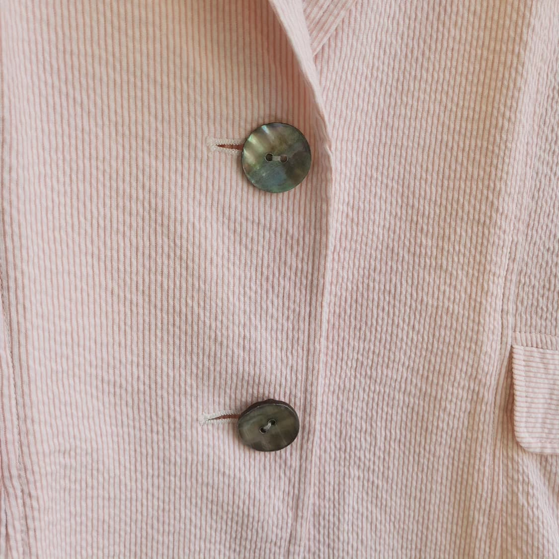 Sonia gilles 시어서커 핑크 면자켓 상품이미지6