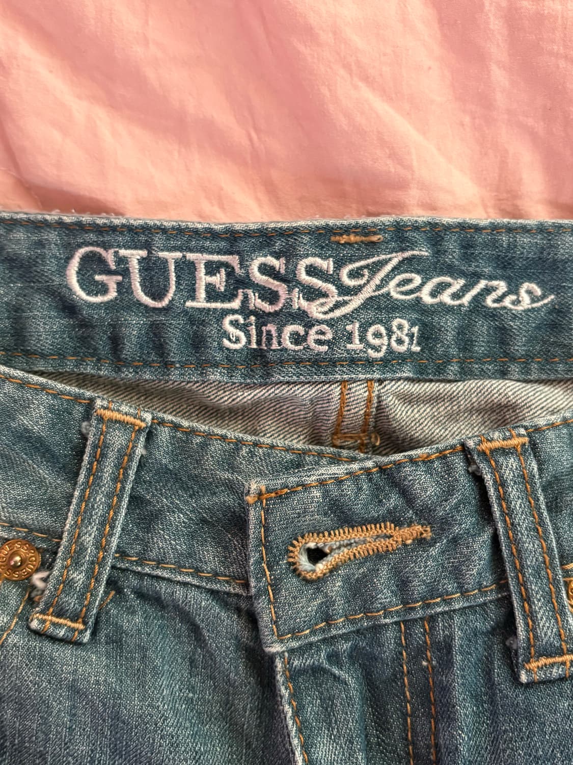 Y2k 대장 게스진스 세미부츠컷 청바지 데님팬츠 상품이미지3