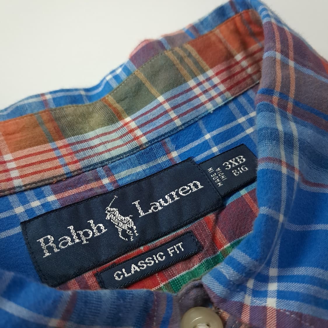 CK317 3XB 폴로 마드라스체크 반팔 셔츠 남방 상품이미지3