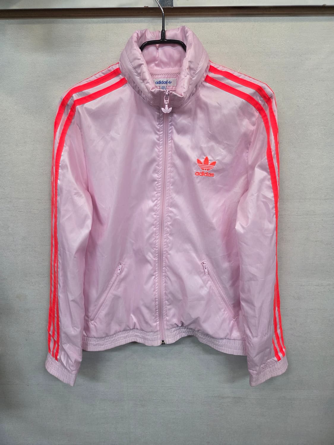 아디다스 연핑크 트랙탑 바람막이 후드자켓 90 상품이미지1